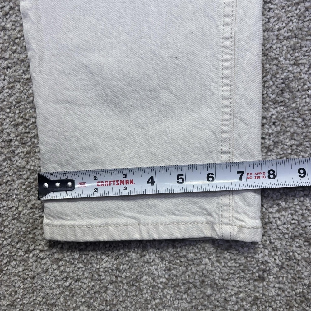 Levis 511 Slim Jeans Mens 34x32 White Light Wash Tapered Denim Pants Casual - Picture 4 of 8